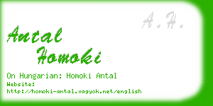 antal homoki business card